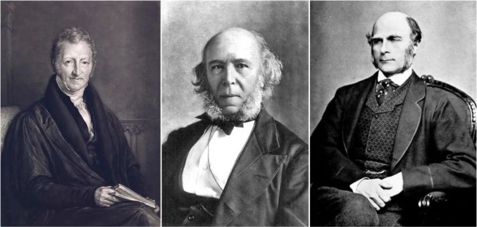 基础的重要人物包括马尔萨斯,赫伯特·斯宾塞和弗朗西斯·高尔顿等