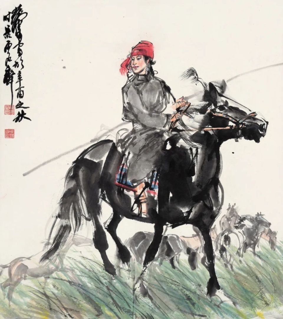 黃冑, 雙驢四屏| Christie's