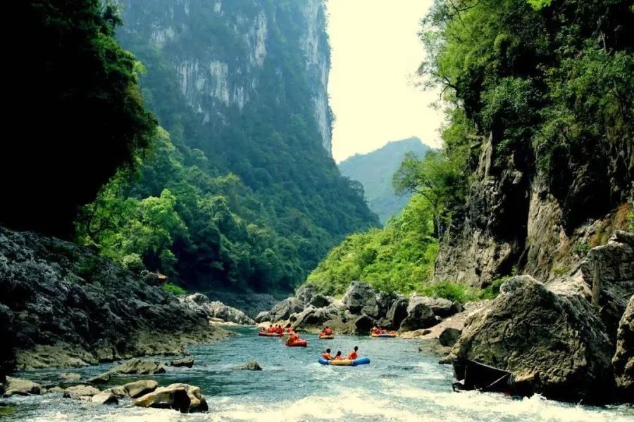 贵州旅游地标荔波樟江风景名胜区