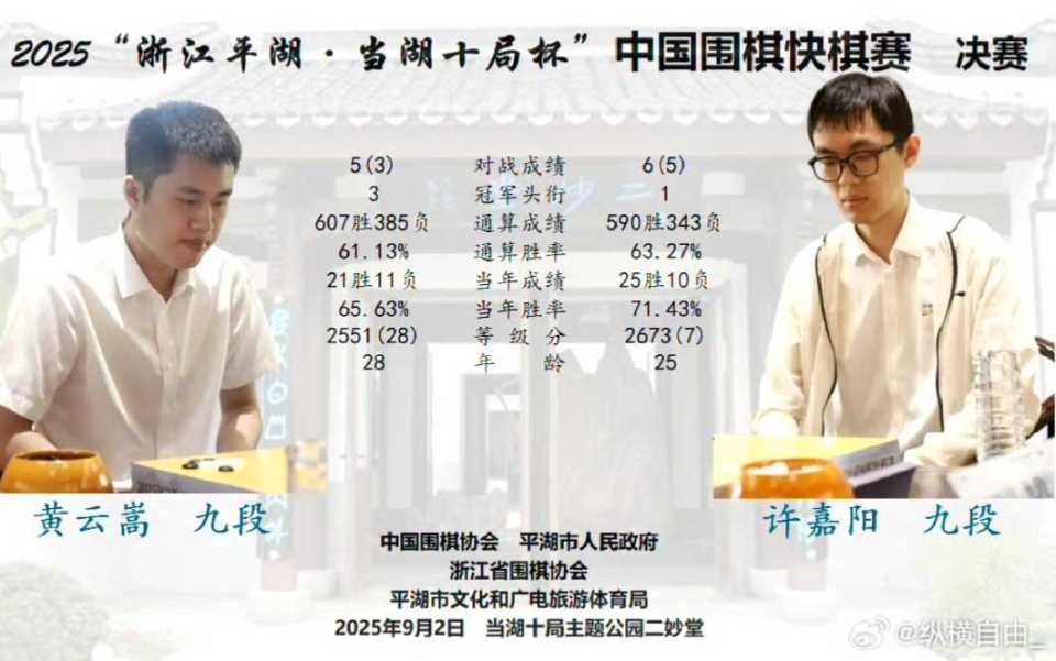 9月2日当湖十局决赛黄云嵩胜许嘉阳 於之莹负李小溪