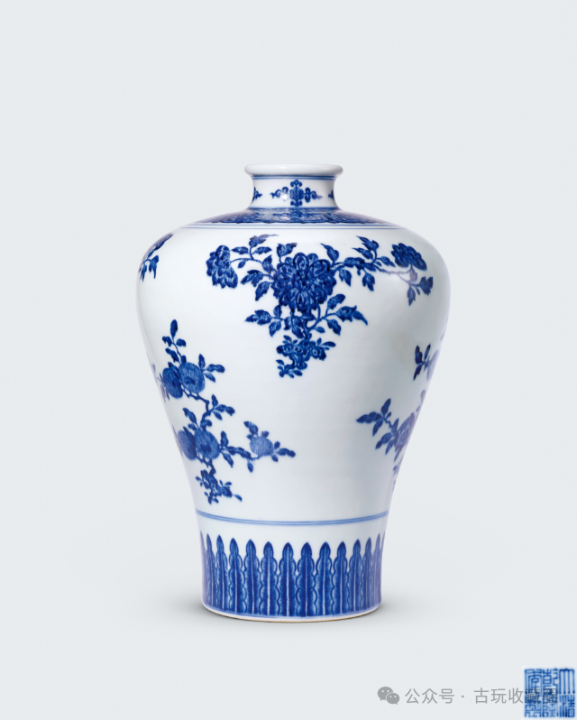 清乾隆青花折枝花果纹梅瓶-腾讯新闻