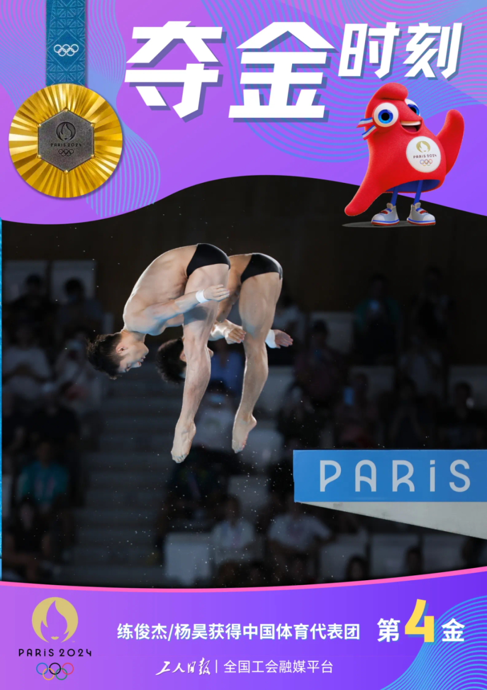 媒体奥运金牌海报集纳