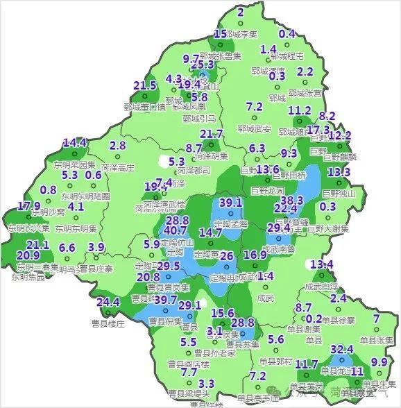 郓城降水量是