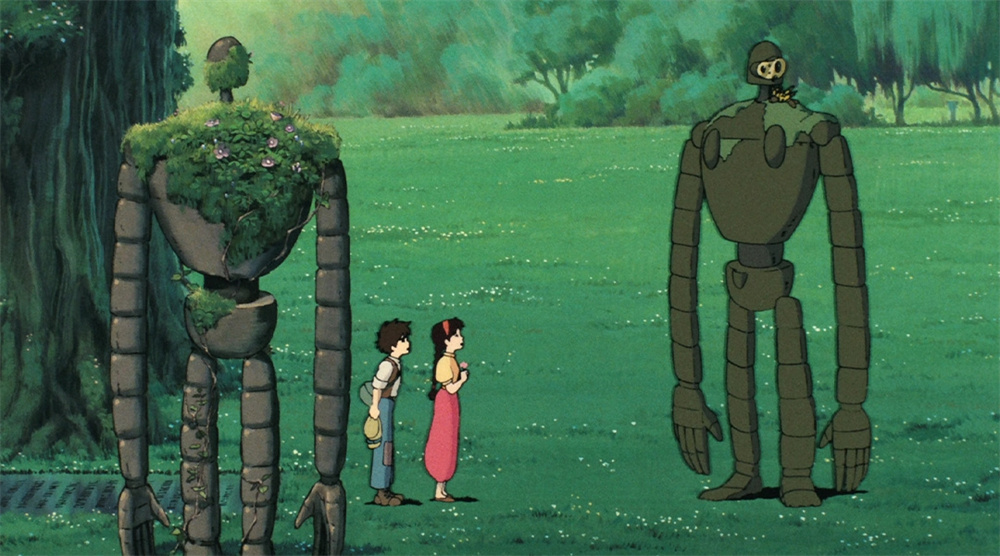 《天空之城》剧照三群人降落后戏剧动作展开的第一场景,已经是一幅