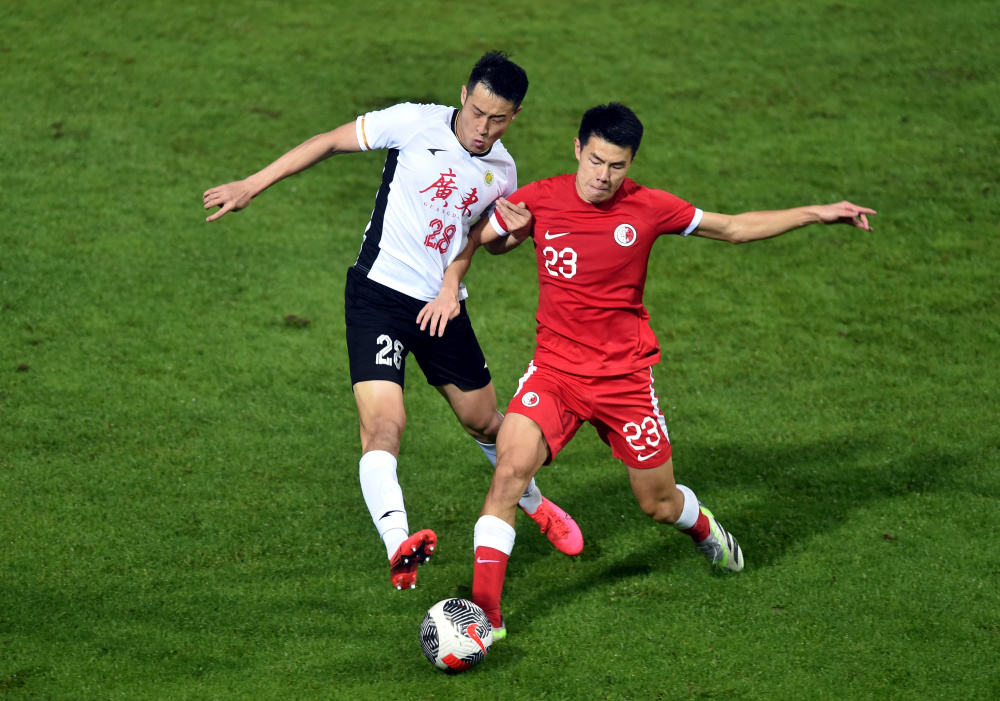 足球第42届省港杯第一回合赛况