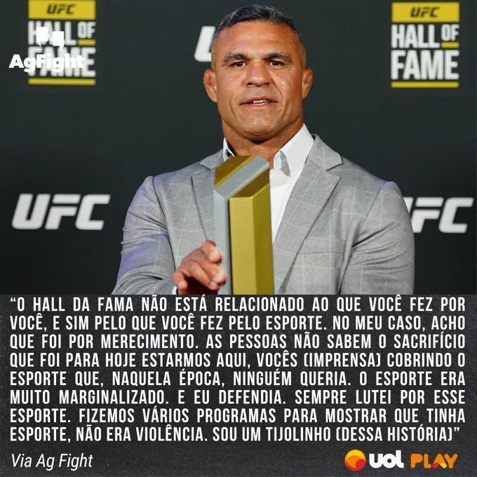 名人堂成员维托·贝尔福特回忆为MMA运动做出的牺牲