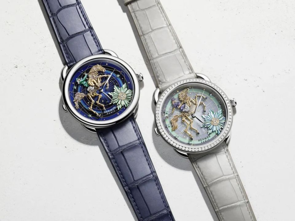 超越时光的经典不对称马镫形表耳,哥特式动偶人物,细腻的内填珐琅与微