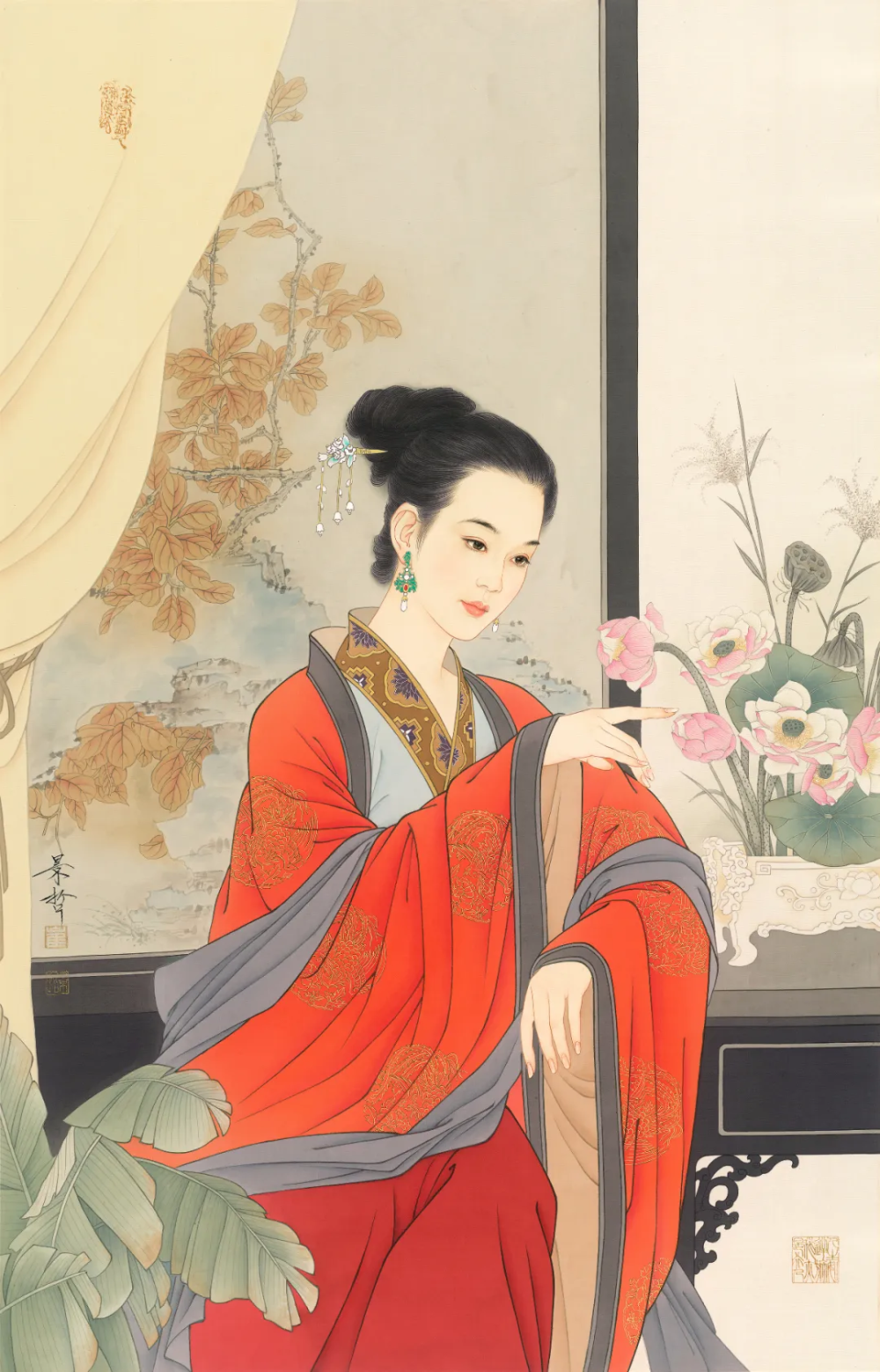 荣宝学苑丨东方红韵 · 崔景哲工笔人物画的赤子情怀