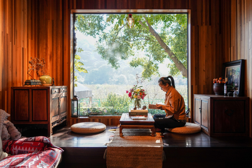 四季中国苏州树山村田园景色美民宿引客来