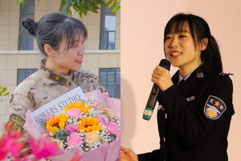 吴小丽 武警福建总队机动支队 供图吴小丽:在从公安文职岗位迈向军队