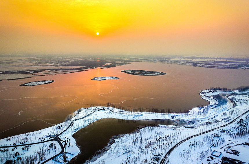 雄安新区白洋淀:雪后初霁美如画