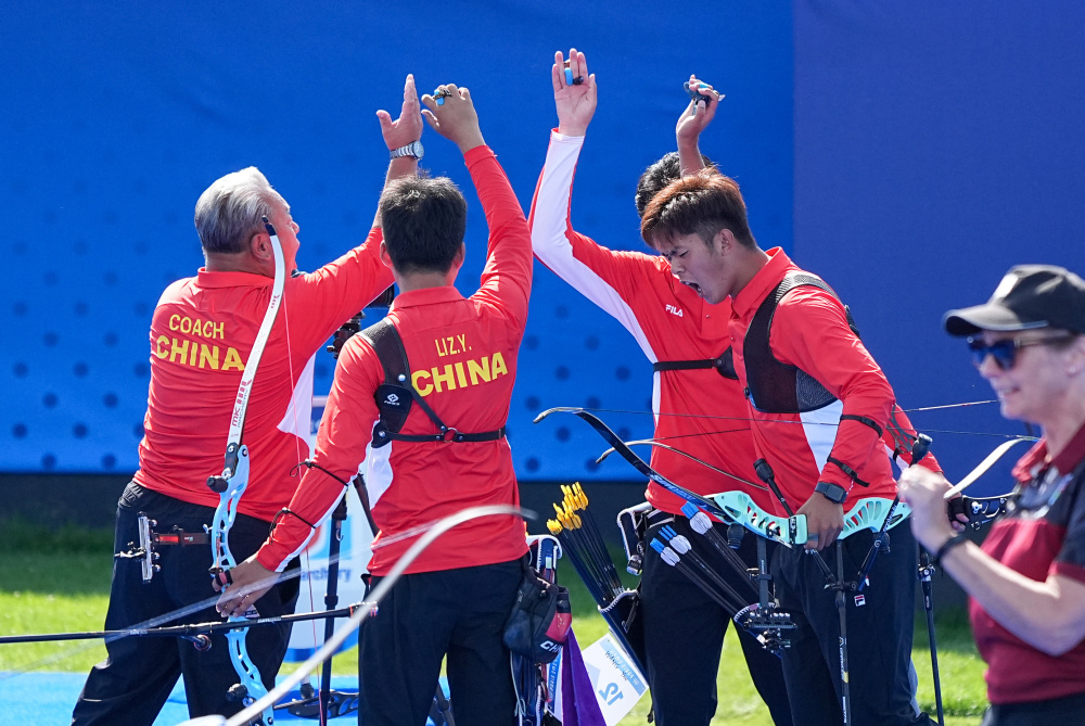 巴黎奥运会|射箭——中国队获得男子团体第四名