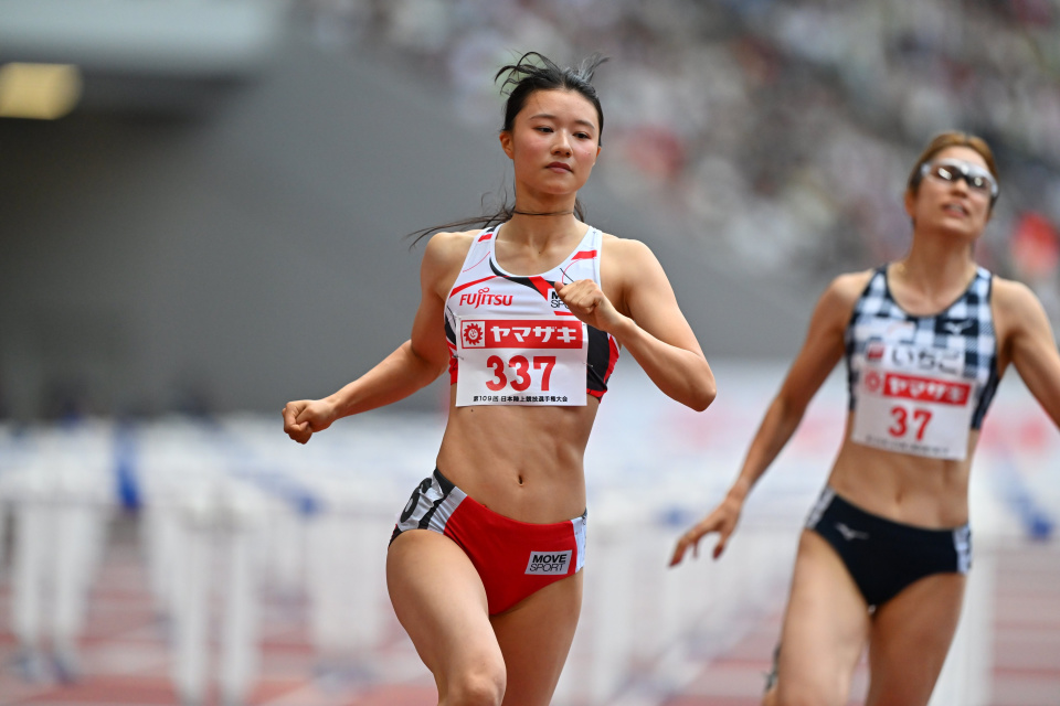 100米栏：田中佑美12秒86力压中岛瞳福部真子夺冠 日锦赛前三均破13秒