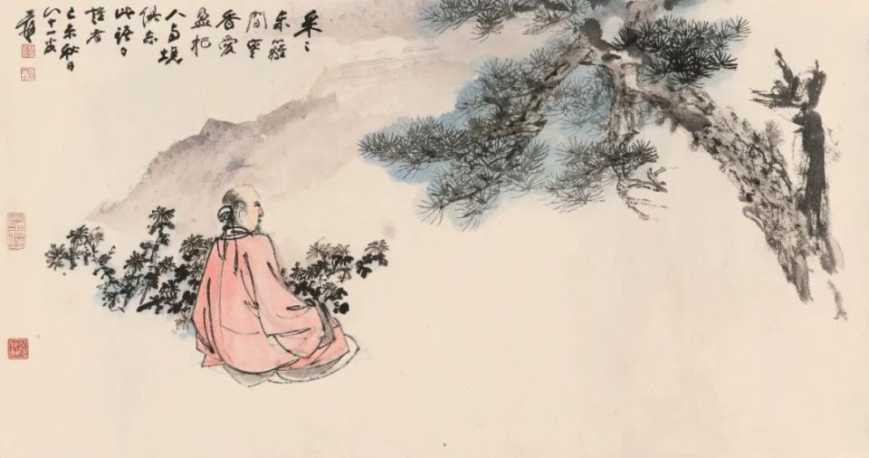 中国河北美術出版社原本绘付 名家 張大千 人物绘肉筆 中国河北美術出版社原本绘付 名家 張大千 人物绘肉筆