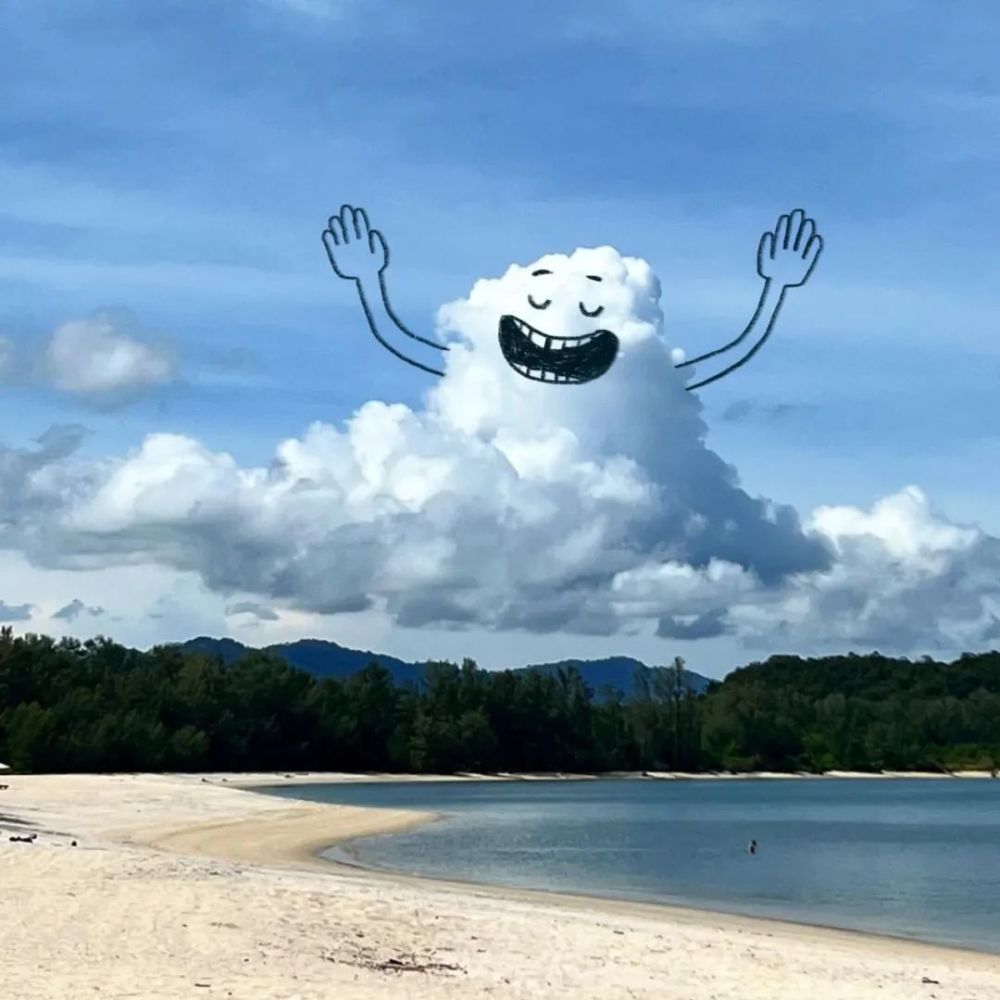 50幅创意十足的云彩涂鸦,满满的治愈感,让你一次看个够_腾讯新闻