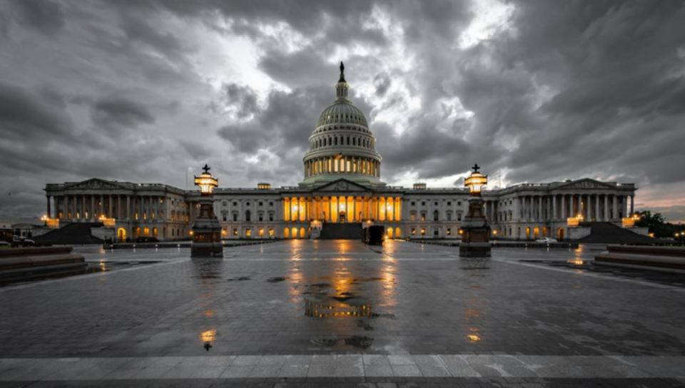 资料图:美国国会大厦(图自"今日俄罗斯"网站)在当前巴以冲突延宕不