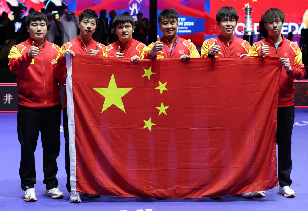 乒乓球男团决赛中国队夺冠4