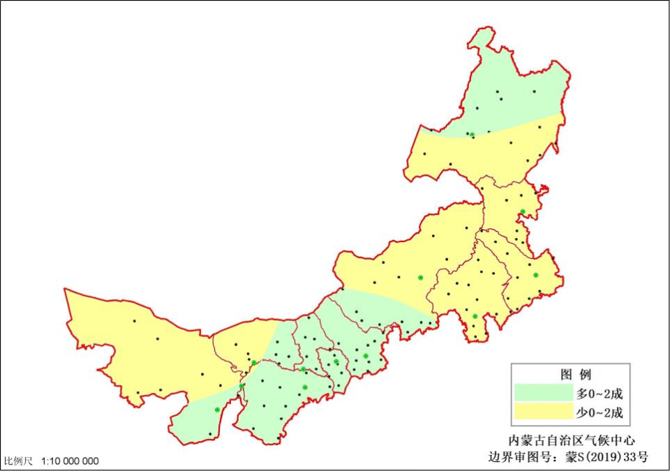 672024年4月内蒙古气候趋势预测