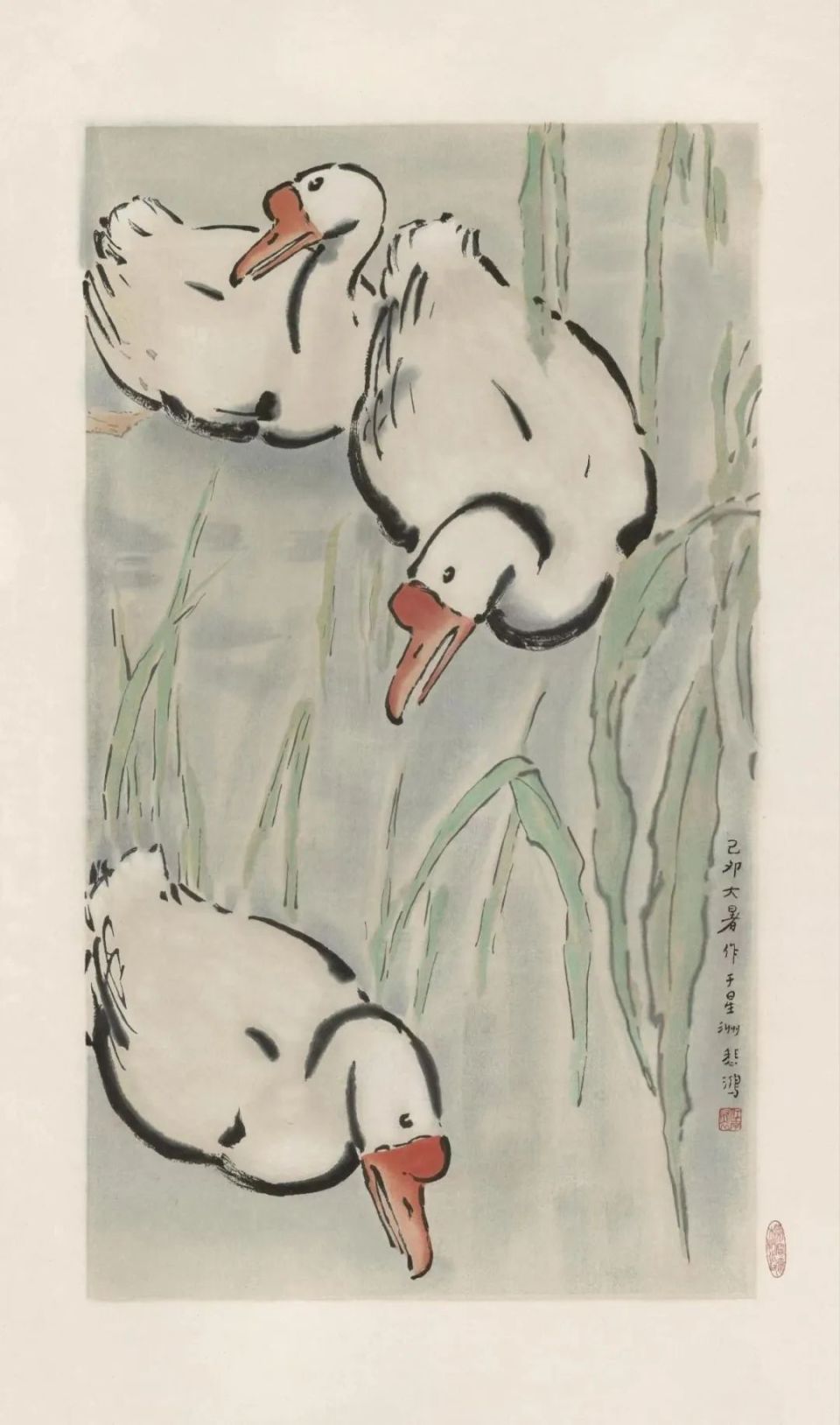 荣宝斋木版水印｜徐悲鸿《群鹅》印制心得与赏析-腾讯新闻