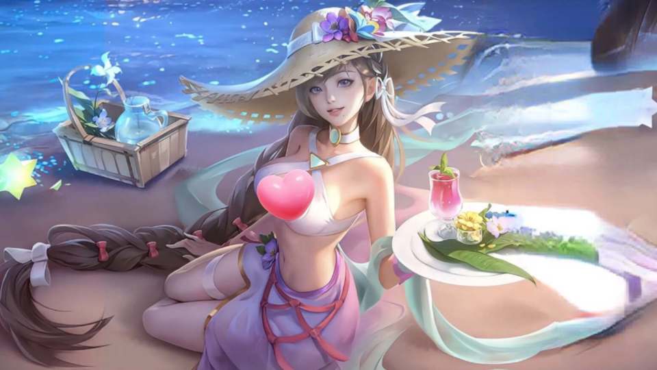 v7限定首爆女娲笑了大乔双喜临门泳装皮肤美哭瑶妹笑了