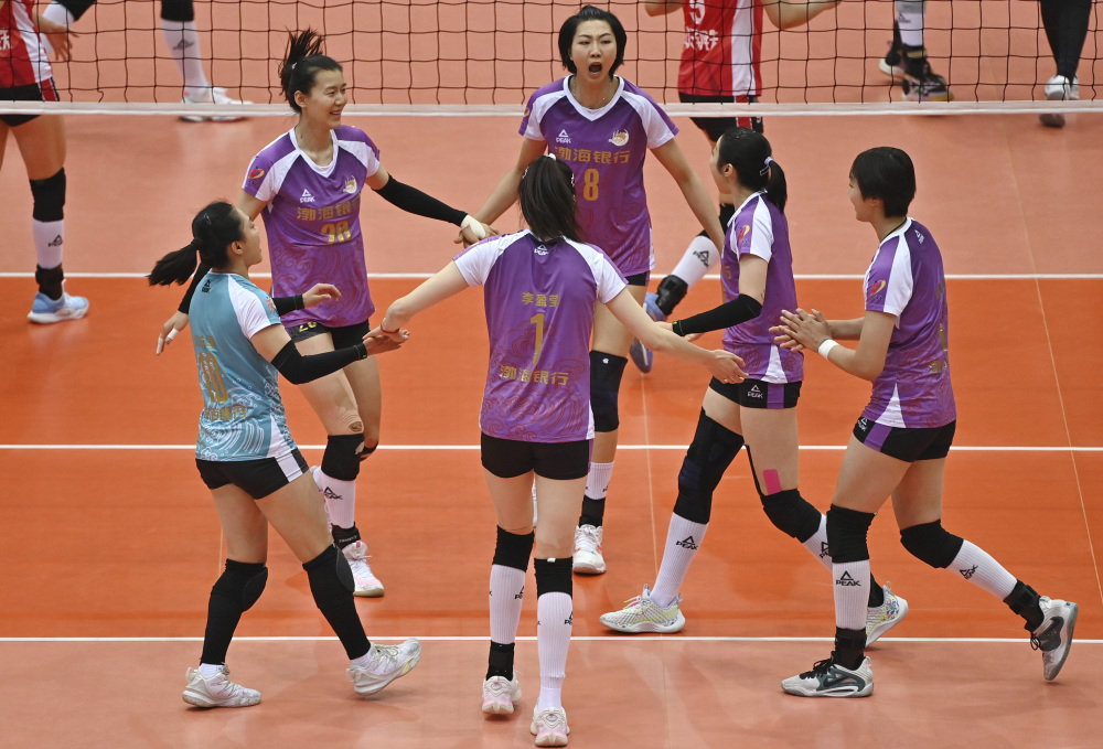 排球——女排超级联赛:天津渤海银行晋级决赛_腾讯新闻