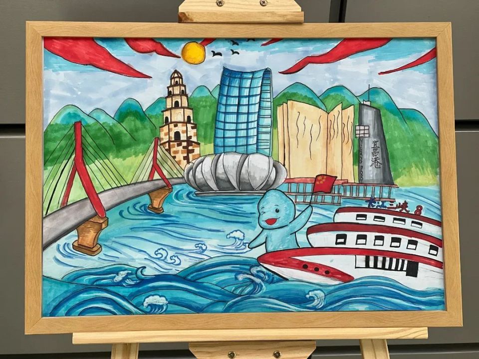 活动共收集到绘画作品100多幅,这些作品将在三峡大坝旅游区,三峡工程