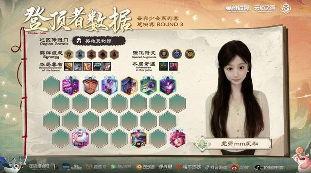 set11云弈少女系列赛:虎牙mm风和三连登顶,勇夺冠军!