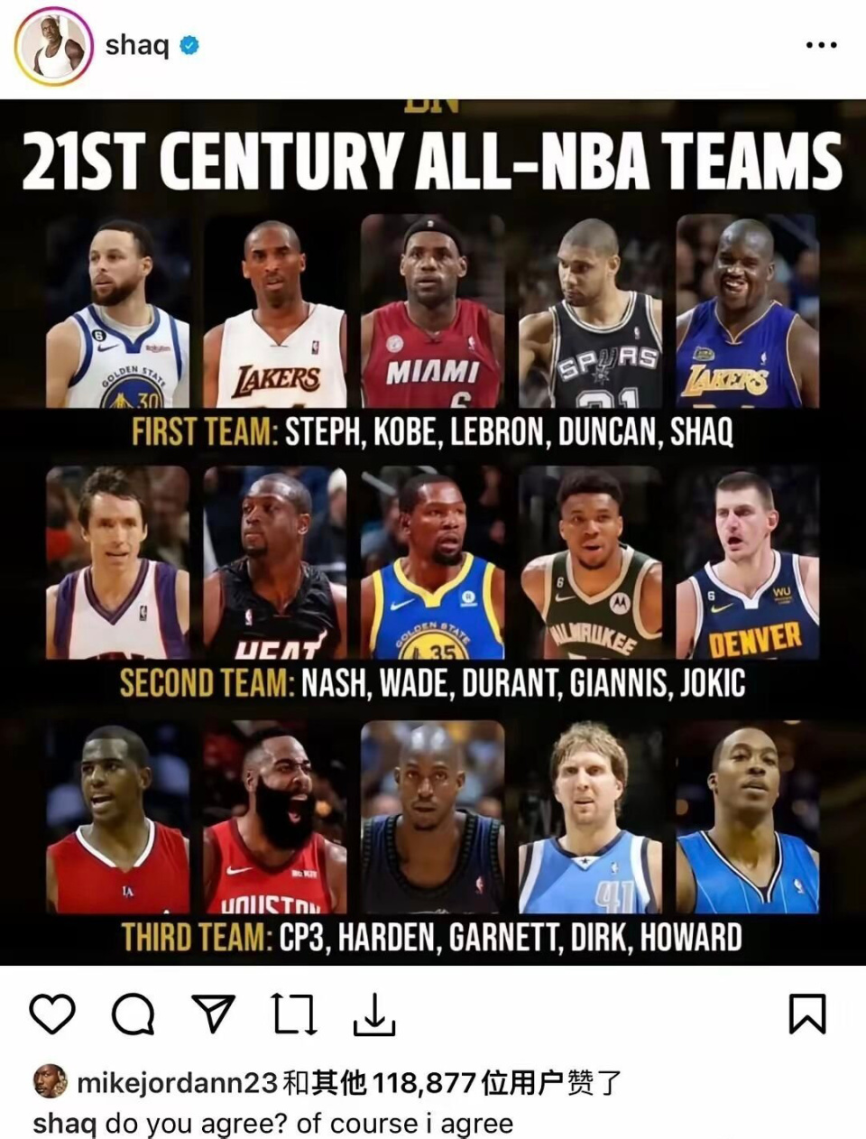 一阵容第一阵容包括以下五位球员:斯蒂芬·库里:作为金州勇士队的核心