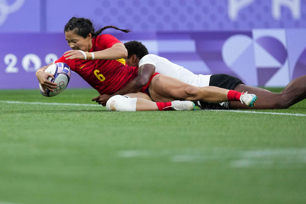 巴黎奥运会丨女子七人制橄榄球:中国队胜斐济队