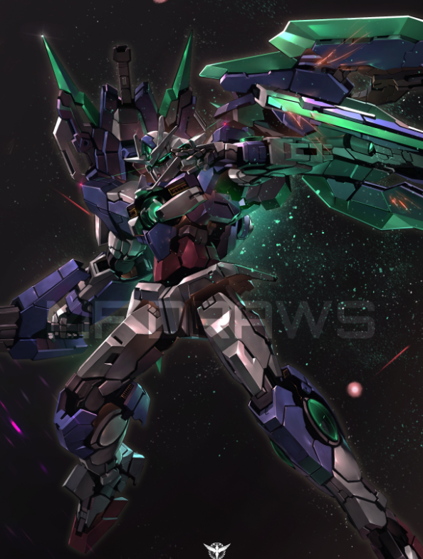 刹那生日纪念超帅气的高达00q全刃式同人绘图刹那抓住了未来