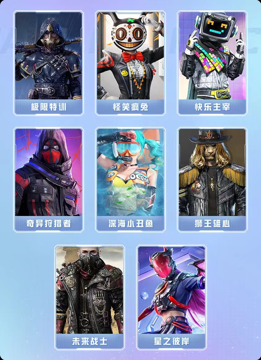 如图所示,最后的第8期一共有8个珍藏宝箱,它们分别是奇异狩猎者,狮王