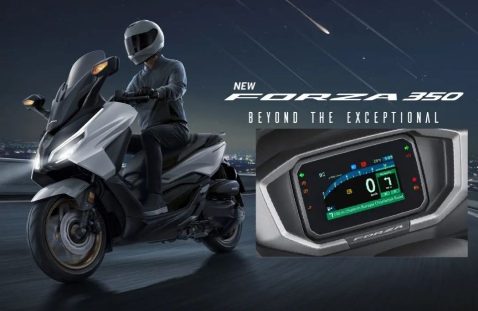 升级全彩tft仪表,本田forza350新款泰国首发