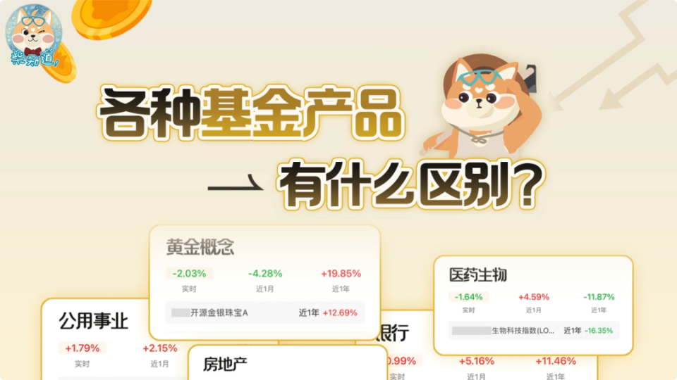 领域,不管是黄金还是医疗还是互联网,都可以找到对应的基金产品去投资