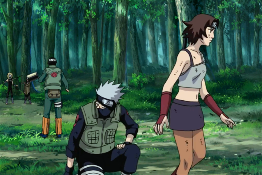 对战秽土转生的忍刀七人众的时候,一队云隐村的小队瞬间就被无梨甚八