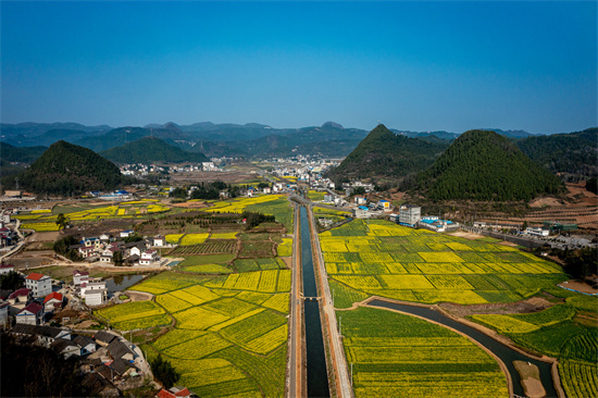 湖南花垣:油菜花开春意浓 苗乡美景入画来_腾讯新闻