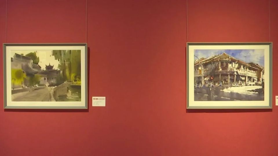 石家庄首届国际水彩画展亮相石家庄市美术馆