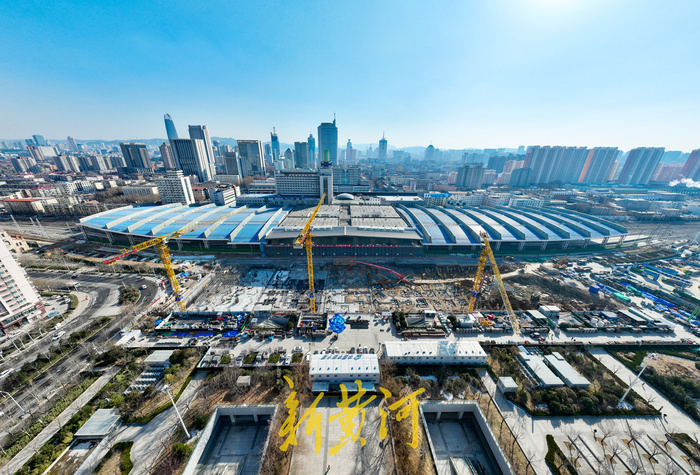 地下打入737颗工程桩济南站北站房建设稳步推进