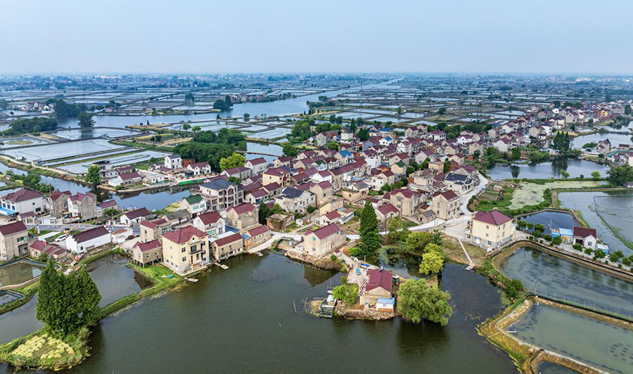 当涂县塘南镇曹坝村的水乡田园美景.