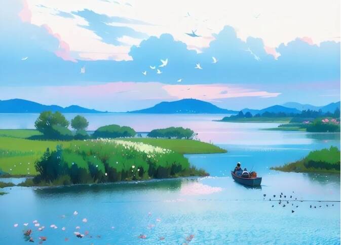 用ai漫画的方式打开浪漫东平湖