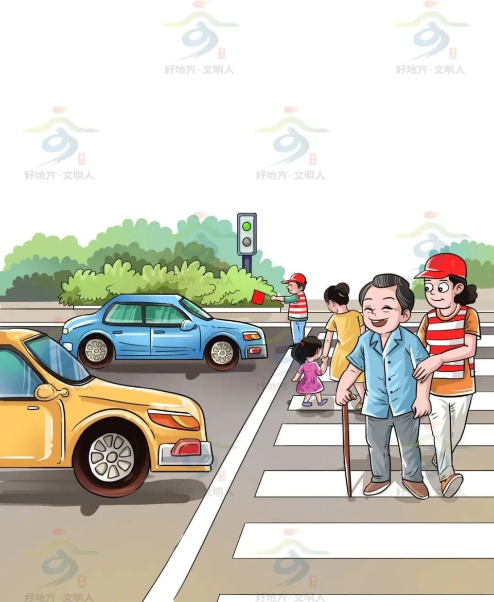 争当文明有礼扬州人系列漫画交通文明篇