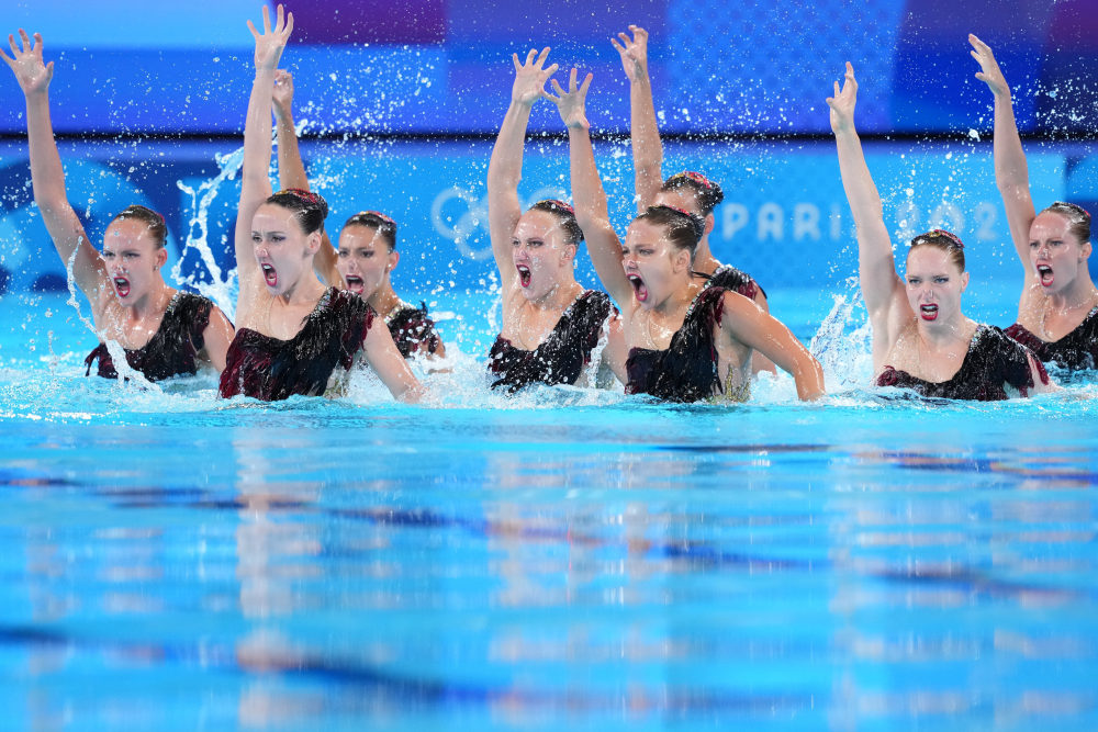 巴黎奥运会丨花样游泳——集体技术自选赛况