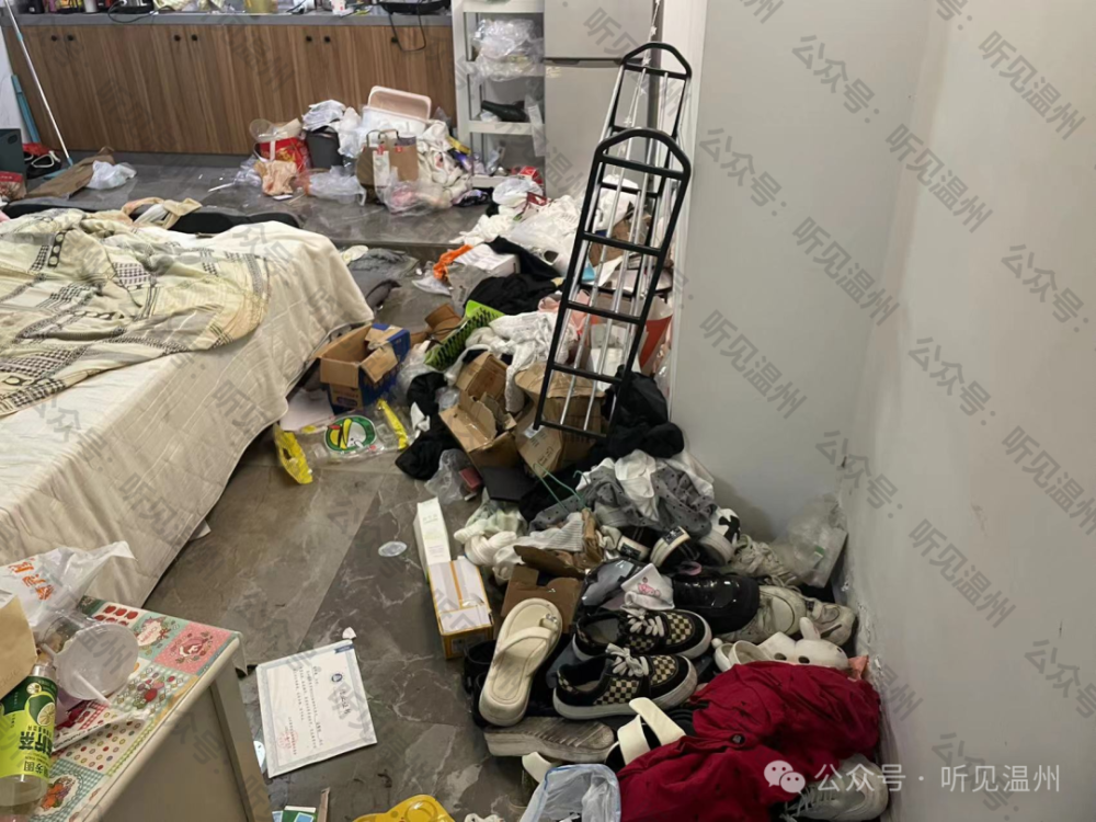 温州出租房变垃圾场,女租客太坏了