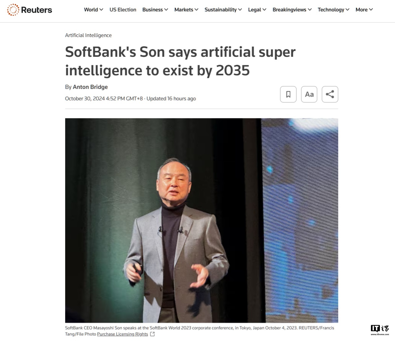 孙正义力挺人工超级智能：正为下一步“重大行动”准备数千亿美元- 腾讯云开发者社区-腾讯云