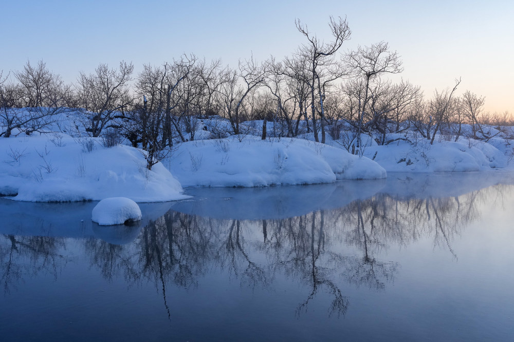 公园里的雪景图片图片