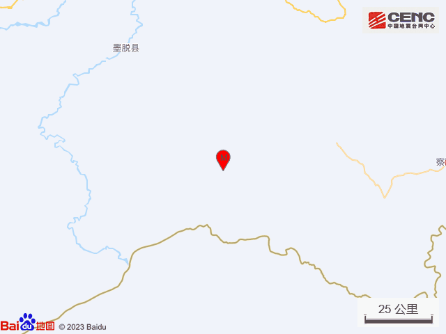 西藏林芝市察隅县发生31级地震