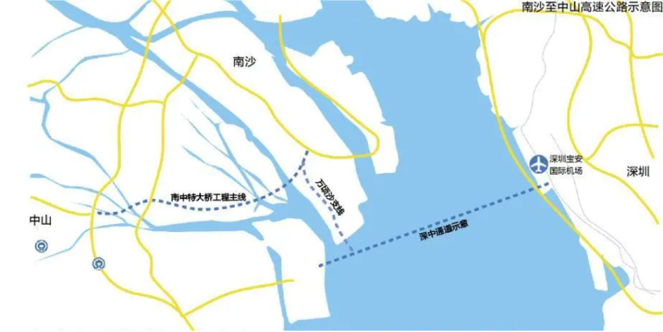 南沙至中山高速公路,简称南中高速,高速编号粤高速s78,项目线路全长