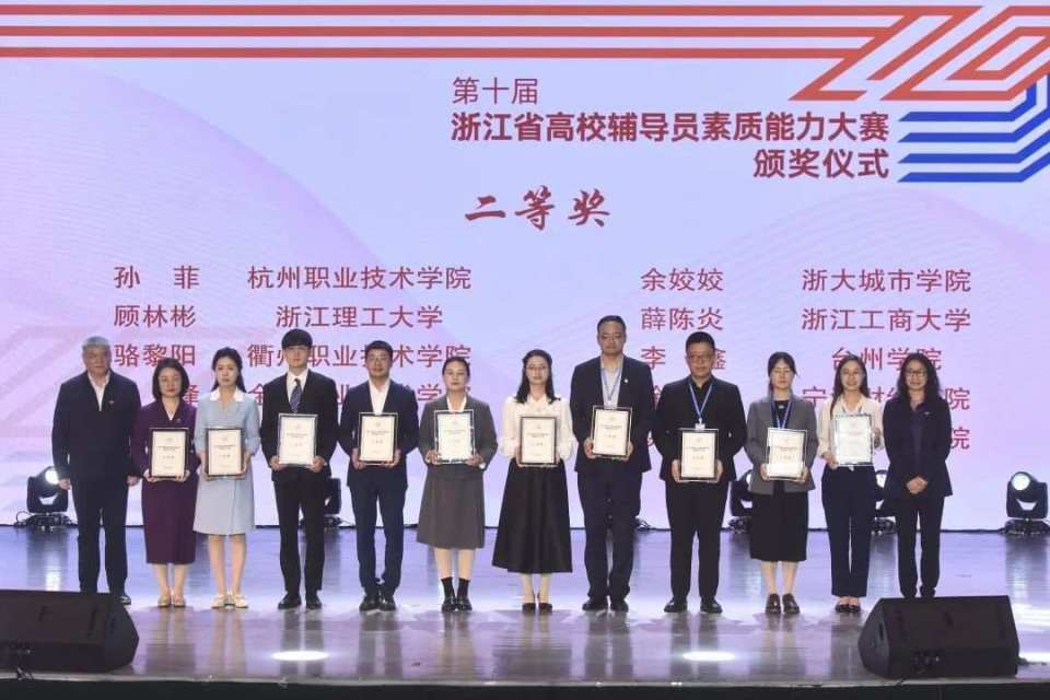 为你的辅导员点赞台州学院李鑫荣获二等奖