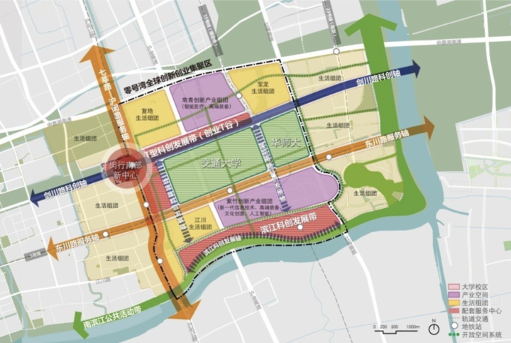 虹桥国际中央商务区,"大零号湾"科技创新策源功能区是闵行服务国家