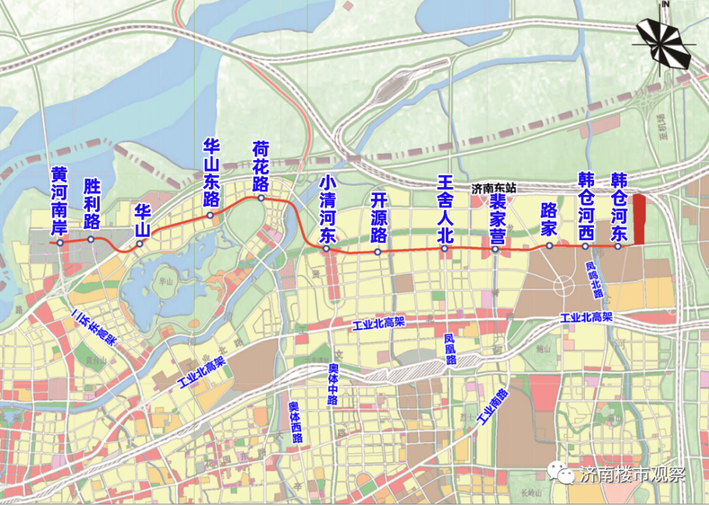 济南地铁四号线线路图图片