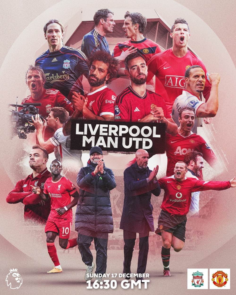 英超官方双红会海报b费pk萨拉赫c罗托雷斯等前球员出镜